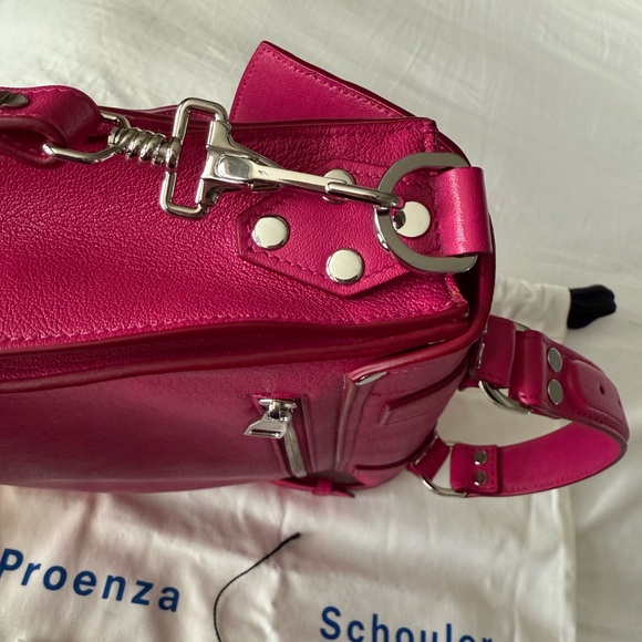PROENZA SCHOULER PS1 Medium Satchel in Fleur de Lys Pink Lambskin - Picture 10 of 17